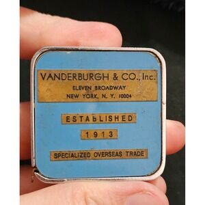 Vintage Barlow B4 Tape Measure Vanderburgh & Co Vandura Corp NYC Advertising